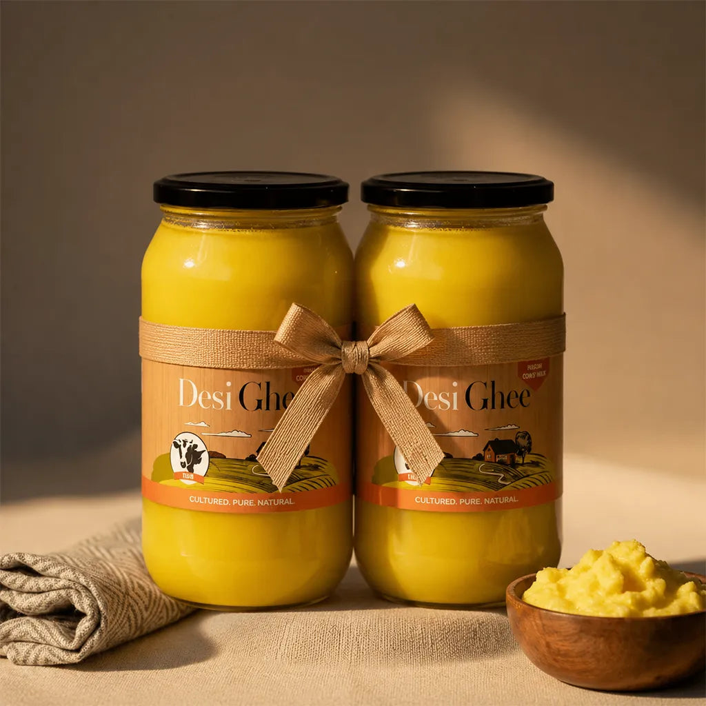 Desi Cow Ghee Family Pack (2 Glass Jars)