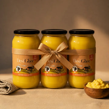 Desi Cow Ghee Saver Pack (3 Glass Jars)
