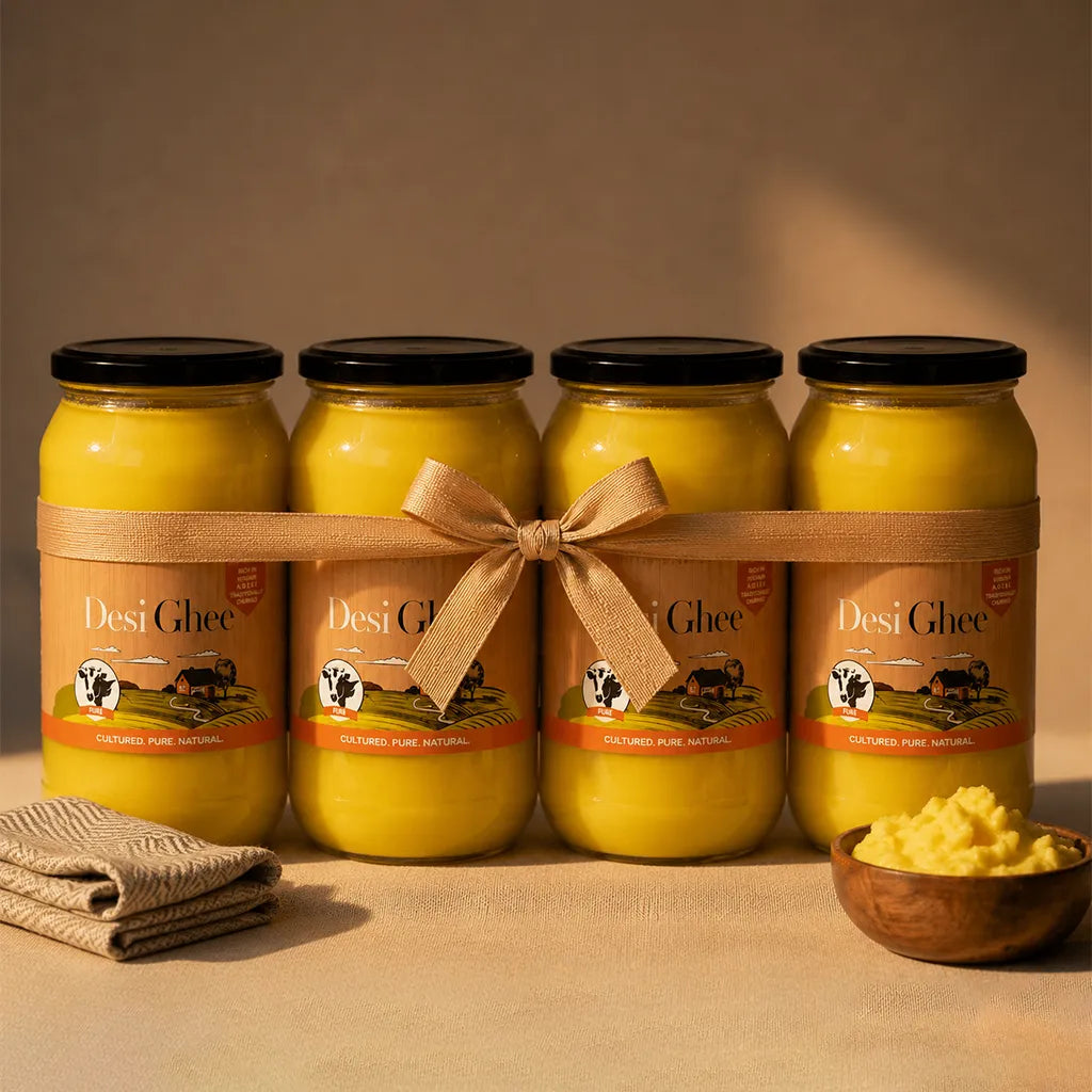Desi Cow Ghee Mega Pack (4 Glass Jars)